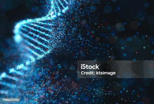 istock Colored Genetic Code DNA Molecule Structure 1186615180