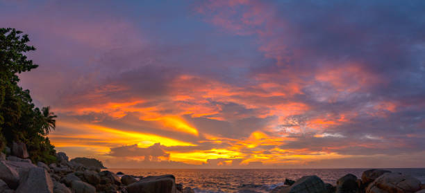 Beach landscape with dramatic clouds at twilight on Cape Cod in November