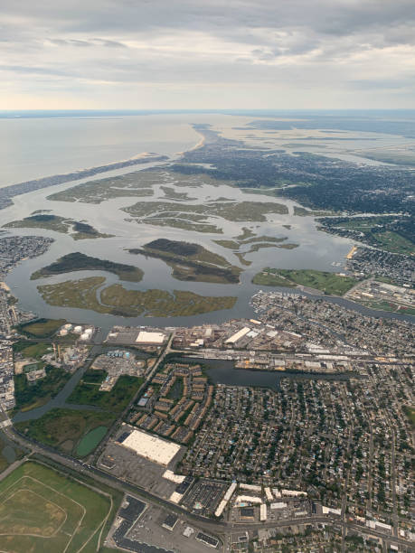 aerial ⁨Long Island⁩, ⁨Oceanside⁩, ⁨New York⁩, ⁨United States⁩ stock photo