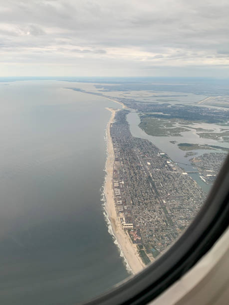 aerial ⁨Nickerson Beach⁩ in the morning