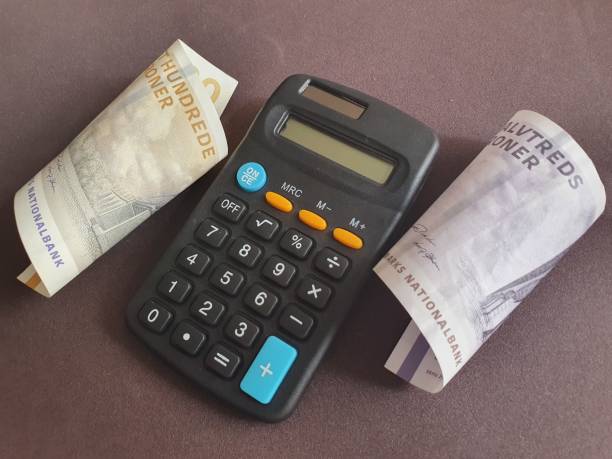 istock Danish banknotes of different denominations and calculator 1186636867