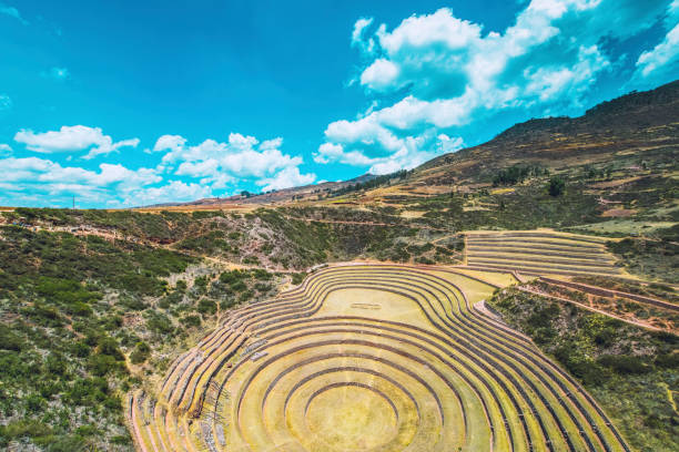 Moray, the Incan agricultural laboratory at Sacred Valley of the Incas in Peru.