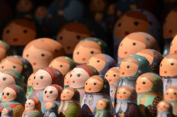 Russian dollies stock photo