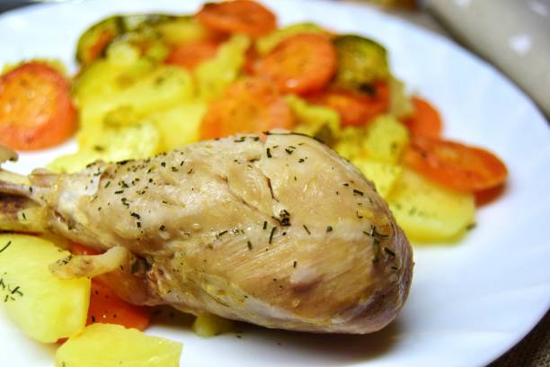istock chicken meat with vegetables steamed close up 1186657613
