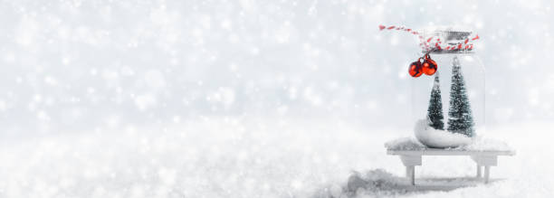 istock Christmas ornaments on snow 1186662735