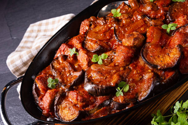 istock arni me melitzanes - stewed lamb with eggplant 1186664616
