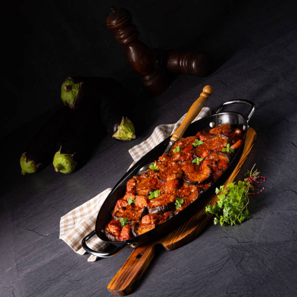 istock arni me melitzanes - stewed lamb with eggplant 1186664627