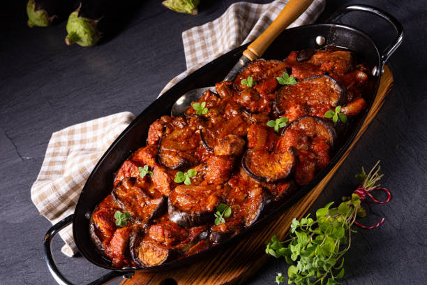 istock arni me melitzanes - stewed lamb with eggplant 1186664745