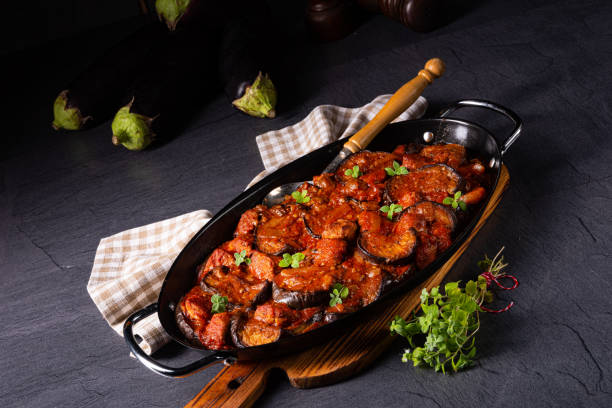 istock arni me melitzanes - stewed lamb with eggplant 1186664786