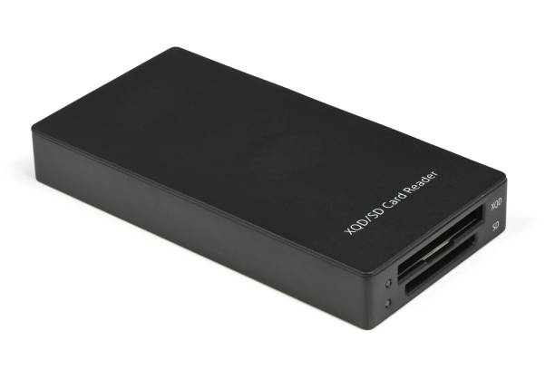 istock New data memory card and reader used in video photo products. 1186665087