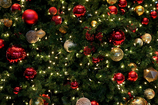 Christmas tree decoration as background material