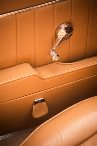 istock Window crank of vintage car 1186665997