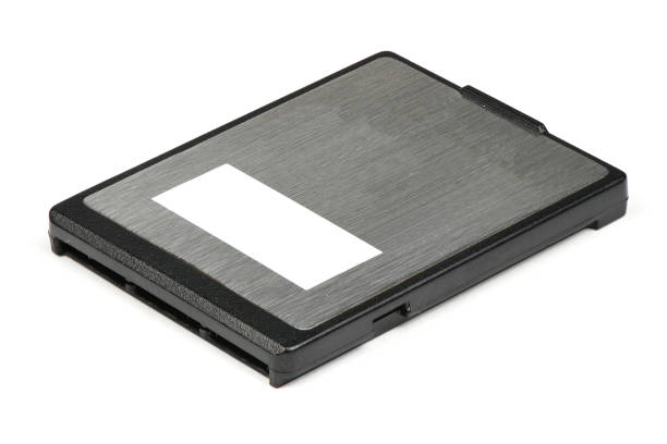 Modern professional  Memory Card features 64GB Storage Capacity,  ready to be used. Isolated on white background. High resolution photo. Full depth of field.