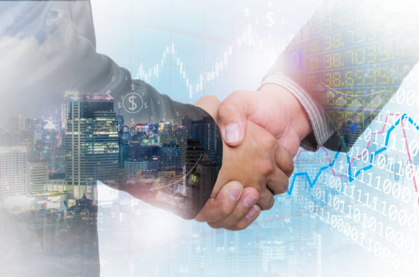 istock Double exposure of a businessman 1186667254