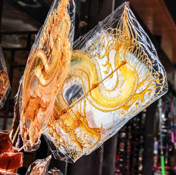 Chinese Dragon Sugar Candy Art at Ciqikou, Chongqing China
