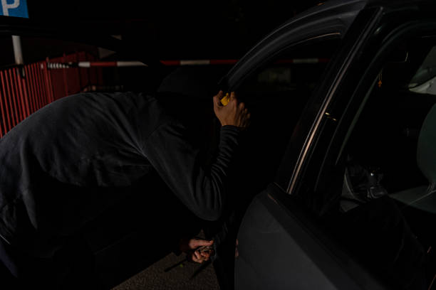 istock Car Thief During a Night Action 1186670958