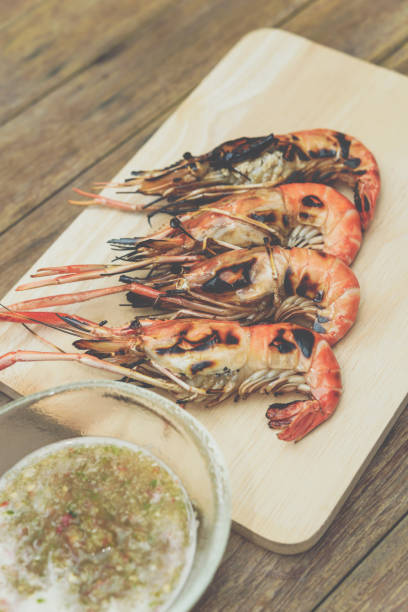 istock Grilled shrimp (Giant freshwater prawn) at market 1186673186