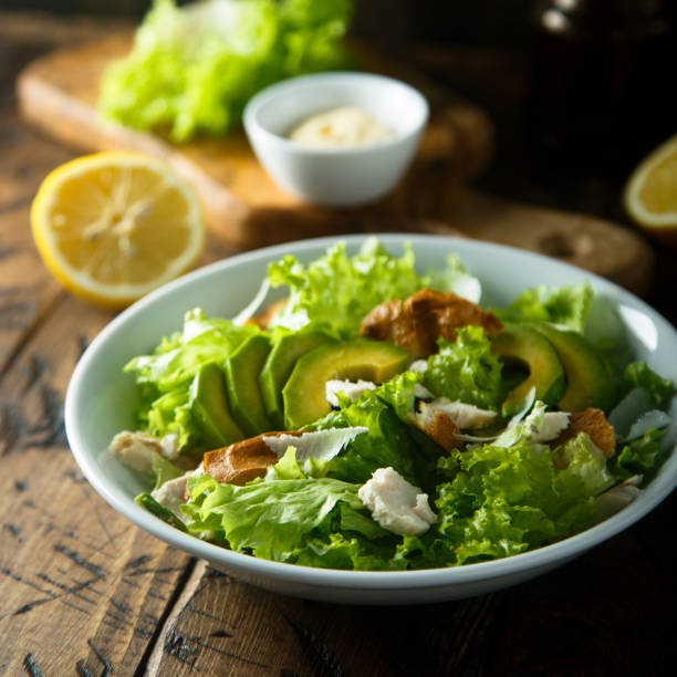 istock Chicken avocado salad 1186675919