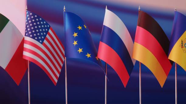 istock Meeting of representatives of different countries 1186676070
