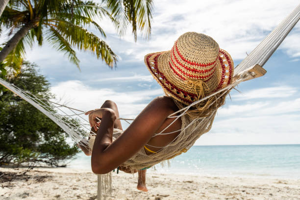 istock Relaxing in hammock on the beach! 1186676102