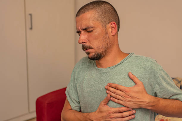 istock Man is Suffering from a Serious Pain in Chest 1186677050