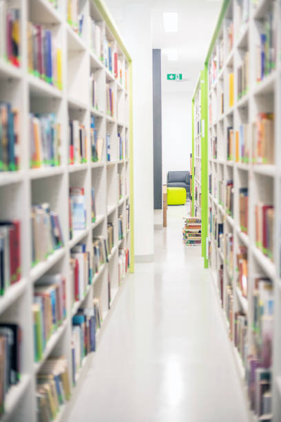 istock Books on Shelves in a Library 1186681592