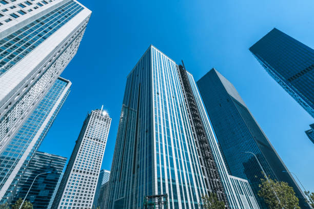 istock architectural complex against sky in downtown city, china 1186681731