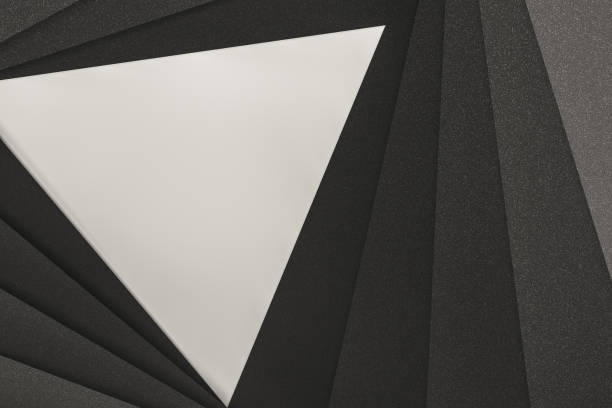 istock Blank and vortical paper cards with triangle shape, 3d rendering. 1186684389