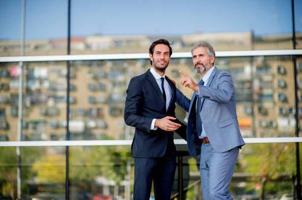 istock Two businessmen discussing about the new project 1186686350