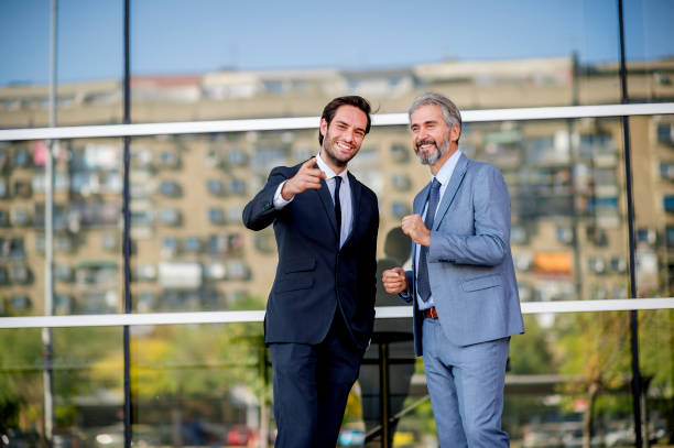 istock Two businessmen discussing about the new project 1186686370