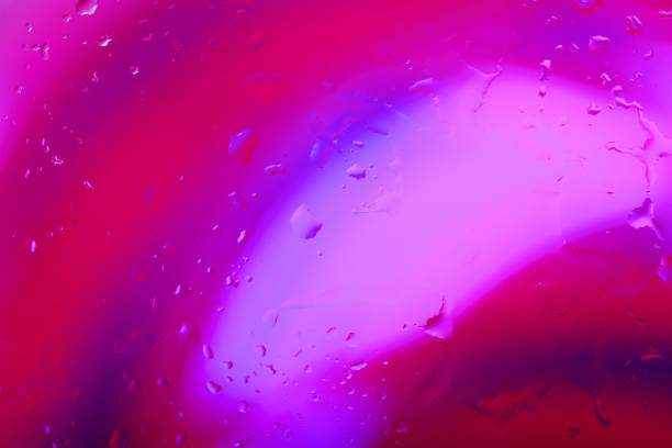 Water drops on abstract color glass