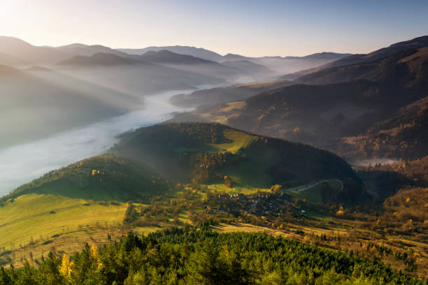 istock Fall landscape in Vlkolinec 1186687125