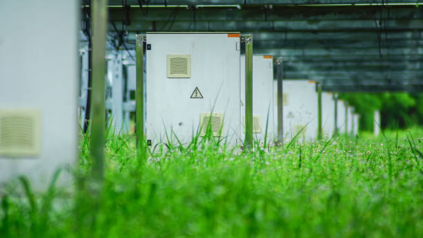 istock Solar panel, alternative electricity source, concept of sustainable resources, And this is String Combiner Box in solar plant systems 1186692600