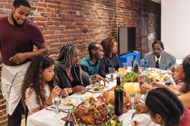 istock Multi-generation ethnic family having Thanksgiving dinner 1186698178