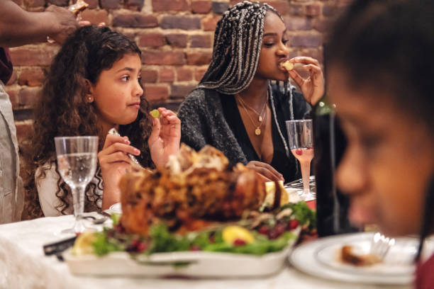 istock Multi-generation ethnic family having Thanksgiving dinner 1186698207
