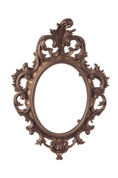 istock Old bronze vintage frame isolated on the white background 1186699765