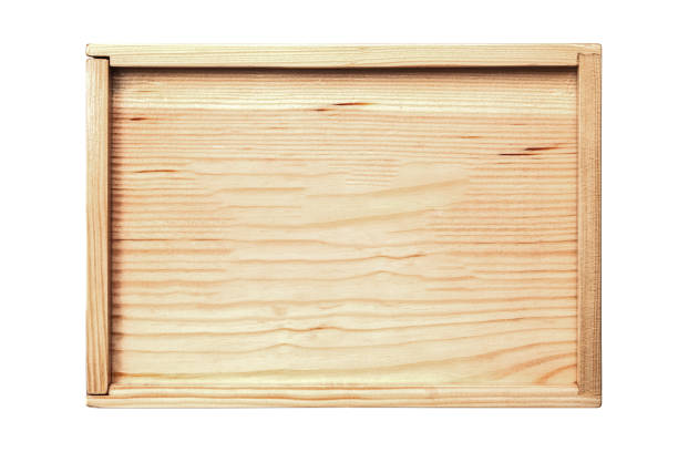 istock Wooden box isolated on white background. 1186700912