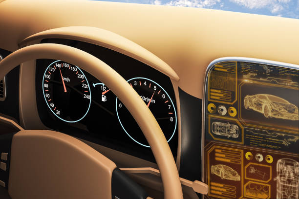istock Contemporary brown car interior 1186701146