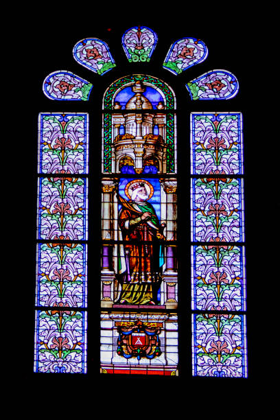 istock Sainte-Anne St. Anne's Basilica window. Morbihan. 