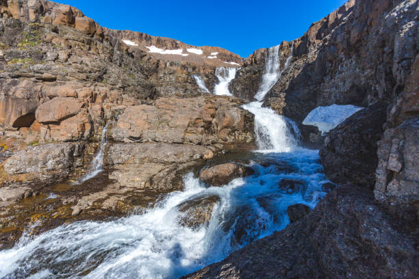 istock Waterfall on the Putorana Plateau, Siberia 1186705788