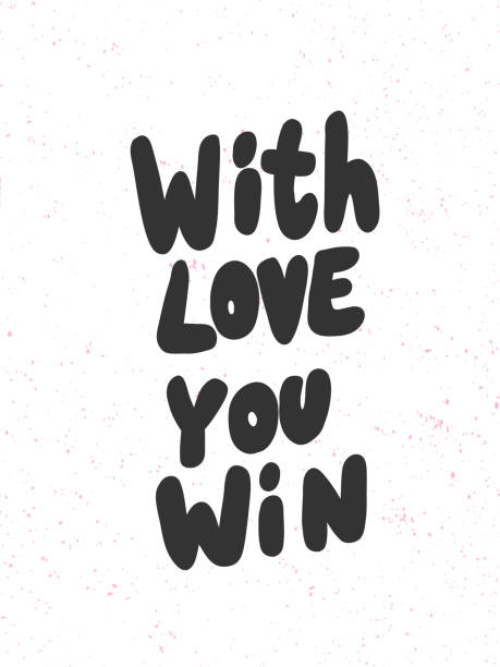 istock With love you win. Sticker for social media content. Vector hand drawn illustration design. 1186708071