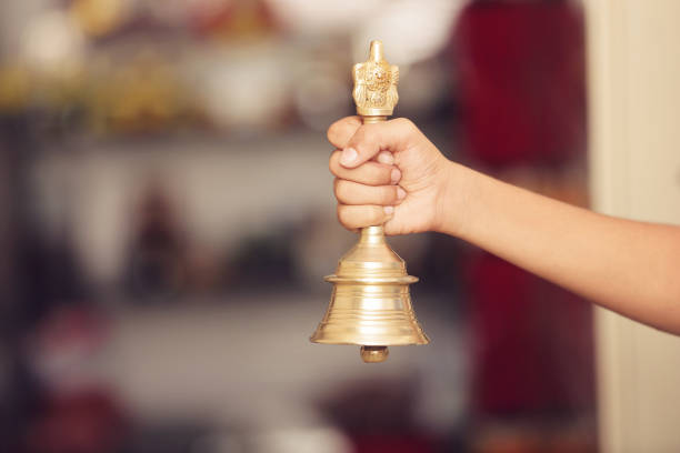 istock Indian little boy holding the pooja bell 1186708205