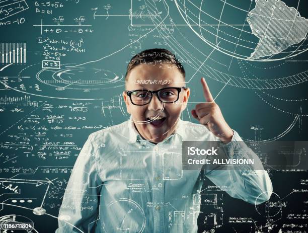 Solving Math Jpg Kid Solving Math Formulas Stock Photo - Download Image Now - Algebra ...