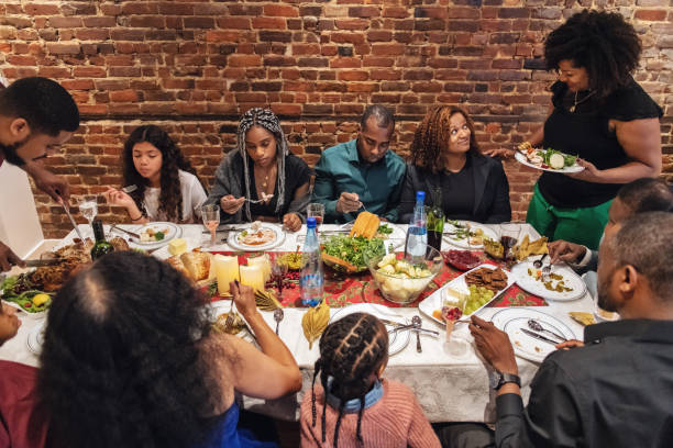 istock Multi-generation ethnic family having Thanksgiving dinner 1186711877