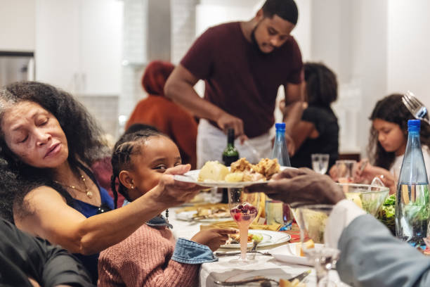 istock Multi-generation ethnic family having Thanksgiving dinner 1186711881