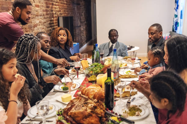 istock Multi-generation ethnic family having Thanksgiving dinner 1186711884