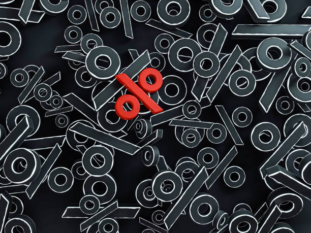 istock Seasonal sales background with percent discount pattern. 3D 1186712367