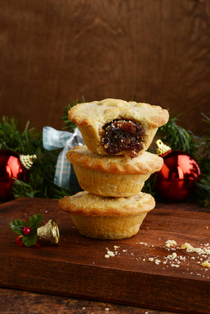 istock closeup three mincemeat pies with christmas decorations 1186714128