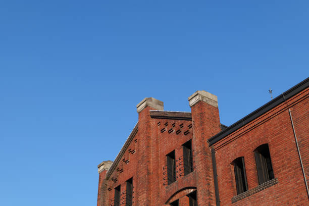 istock Blue sky and Yokohama red brick warehouse 1186725074