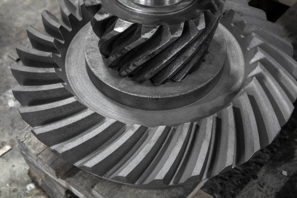 기어 기계 부품은 작업장에 - spiral bevel gear 뉴스 사진 이미지